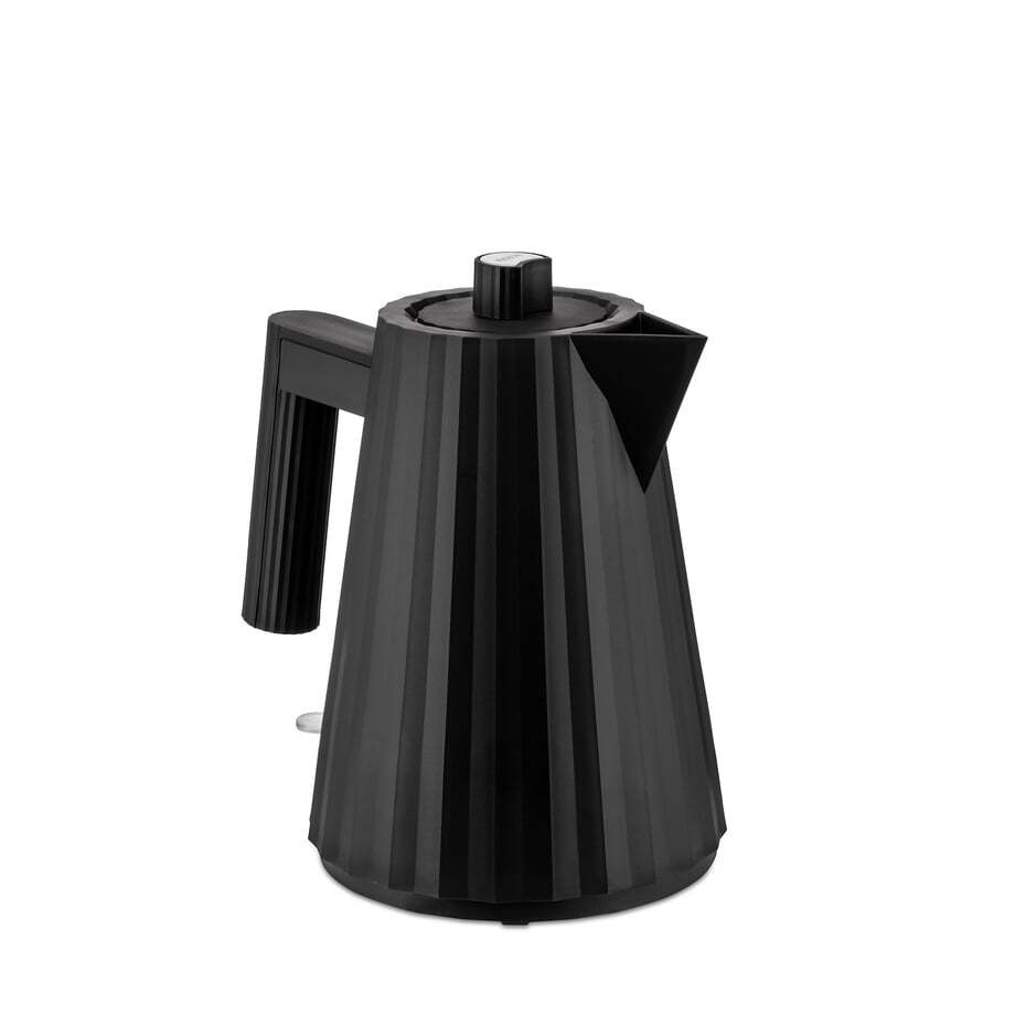 ALESSI Plisse Electric Water Kettle, Black, 1L