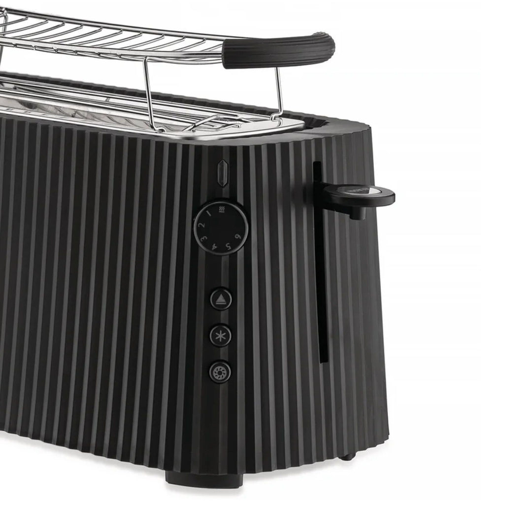 ALESSI Plisse Long Toaster, Black