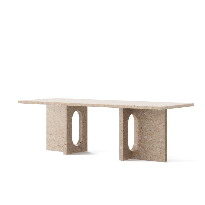 AUDO CPH Androgyne Lounge Coffee Table, 120x45cm, Kunis Breccia Stone, Sand/Sand