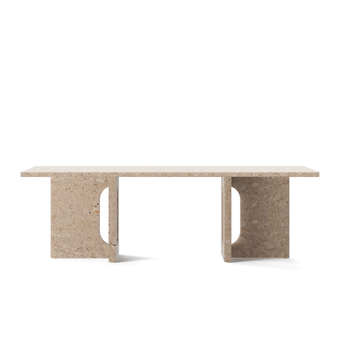 AUDO CPH Androgyne Lounge Coffee Table, 120x45cm, Kunis Breccia Stone, Sand/Sand