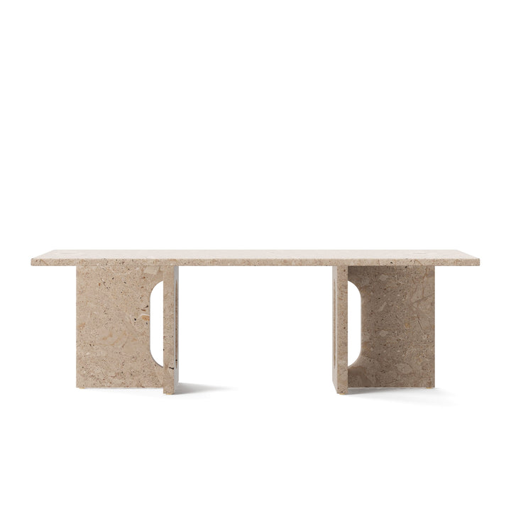 AUDO CPH Androgyne Lounge Coffee Table, 120x45cm, Kunis Breccia Stone, Sand/Sand