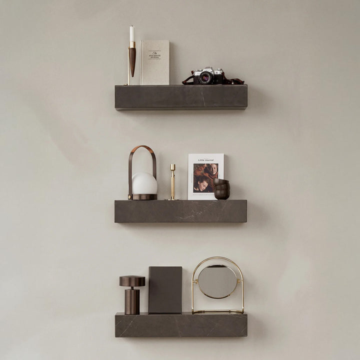 AUDO CPH Plinth Shelf, Grey Kendzo Marble