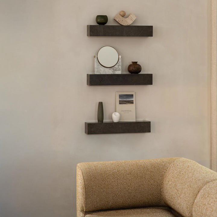 AUDO CPH Plinth Shelf, Grey Kendzo Marble