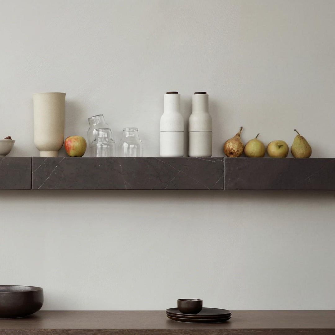 AUDO CPH Plinth Shelf, Grey Kendzo Marble