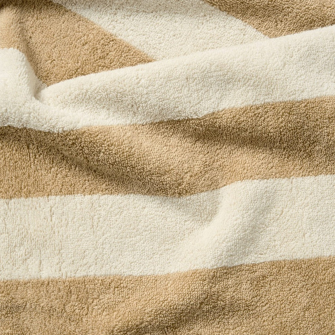 AURA HOME Riviera Stripe Hand Towel, Caramel
