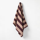 AURA HOME Riviera Stripe Bath Towel, Mulberry
