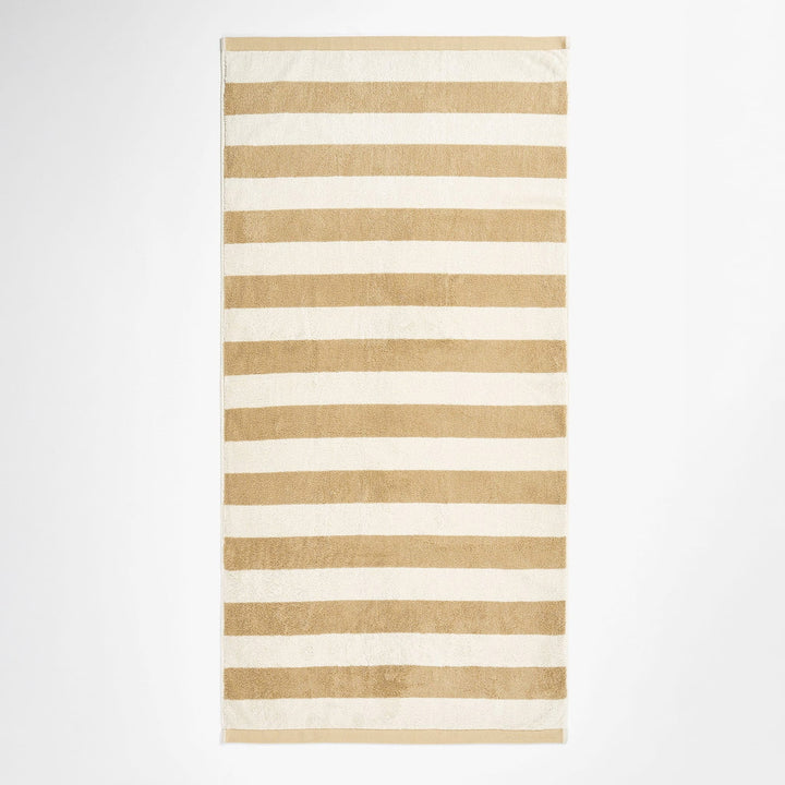 AURA HOME Riviera Stripe Bath Towel, Caramel