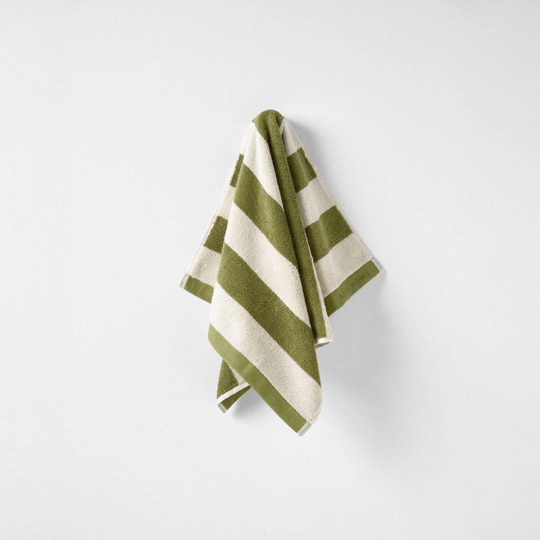 AURA HOME Riviera Stripe Hand Towel, Caper