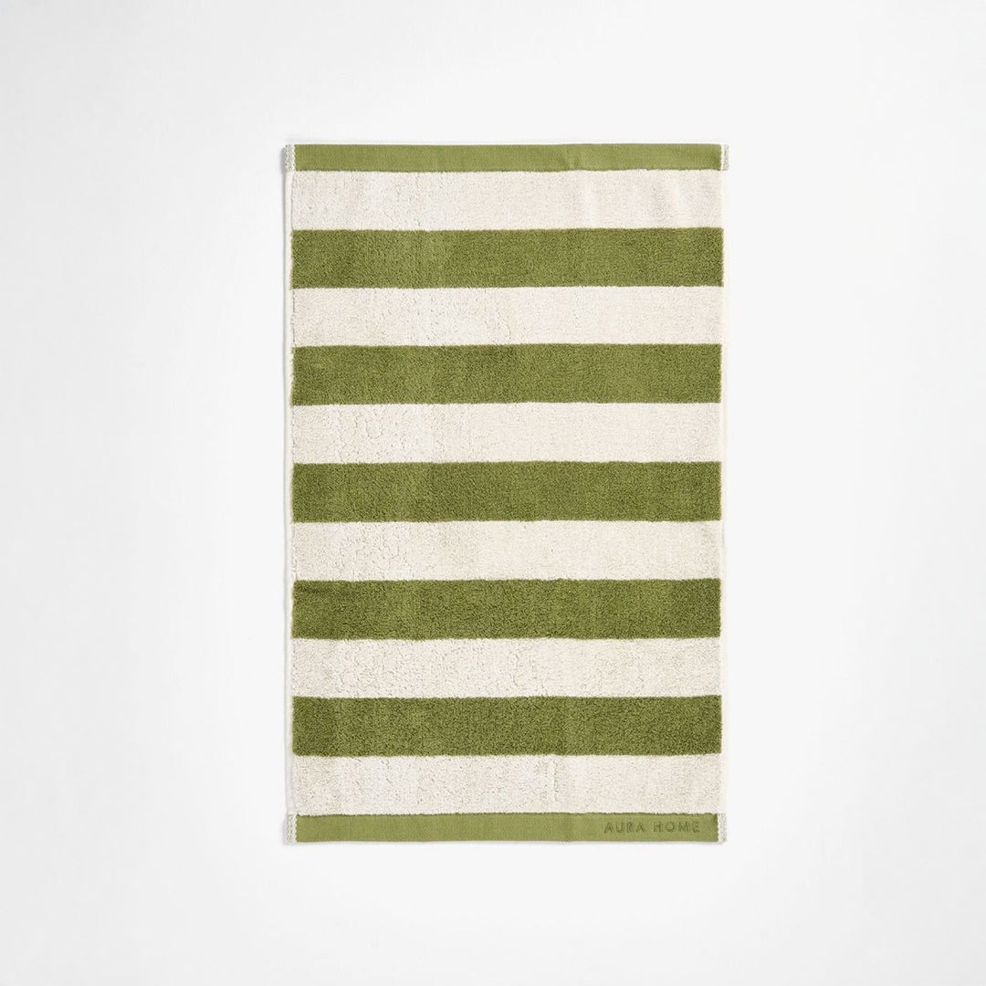AURA HOME Riviera Stripe Hand Towel, Caper