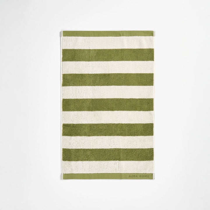 AURA HOME Riviera Stripe Hand Towel, Caper