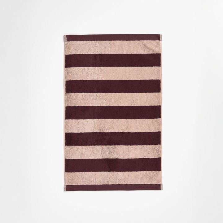 AURA HOME Riviera Stripe Hand Towel, Mulberry
