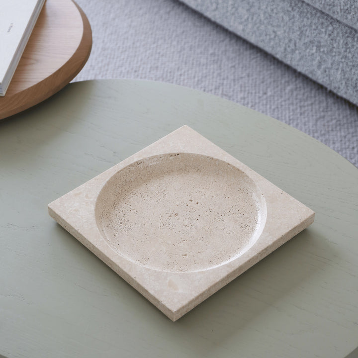 AYTM Regina Tray, 30x30cm, Travertine