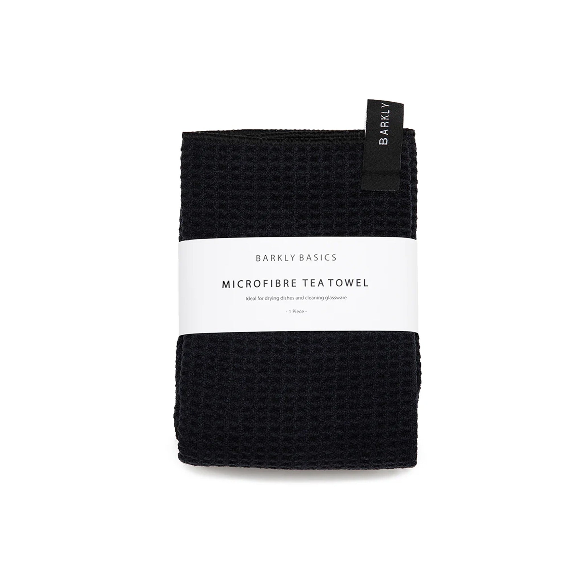 BARKLY BASICS Microfibre Tea Towel, Black