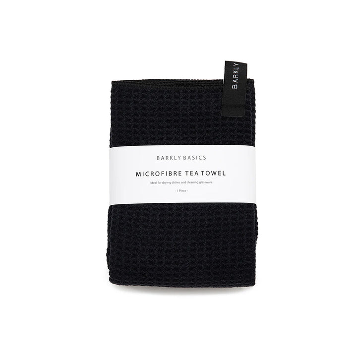 BARKLY BASICS Microfibre Tea Towel, Black