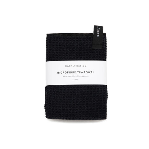 BARKLY BASICS Microfibre Tea Towel, Black