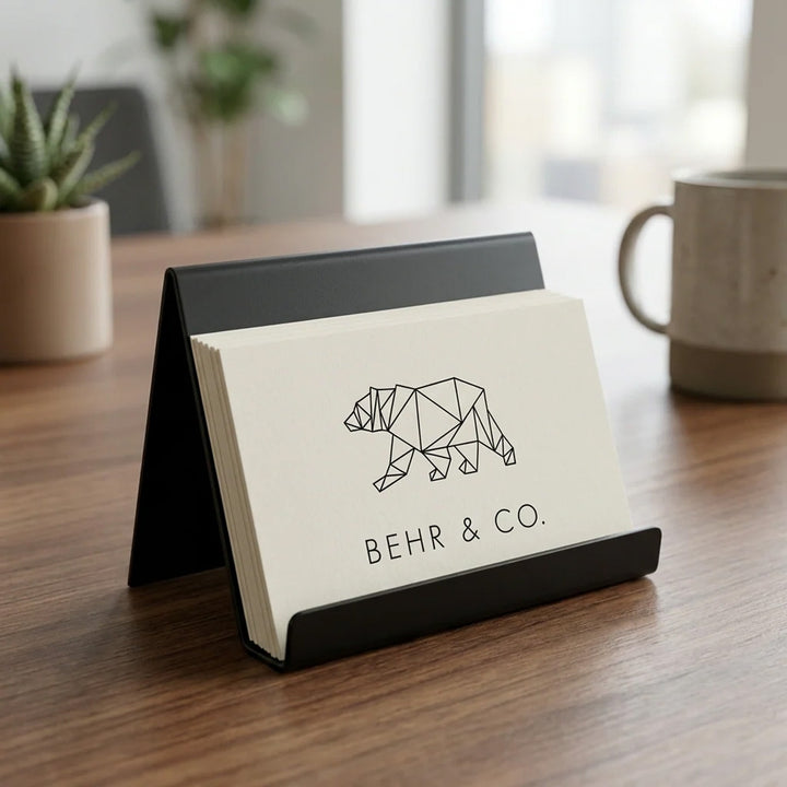 BEHR & CO Business Card Holder, Black