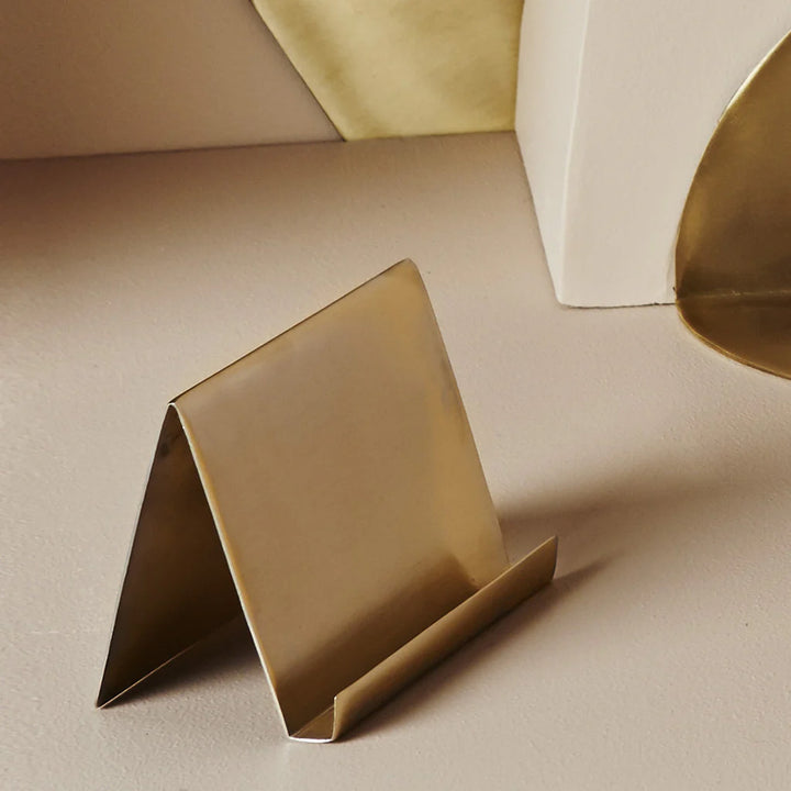 BEHR & CO Business Card Holder, Brass