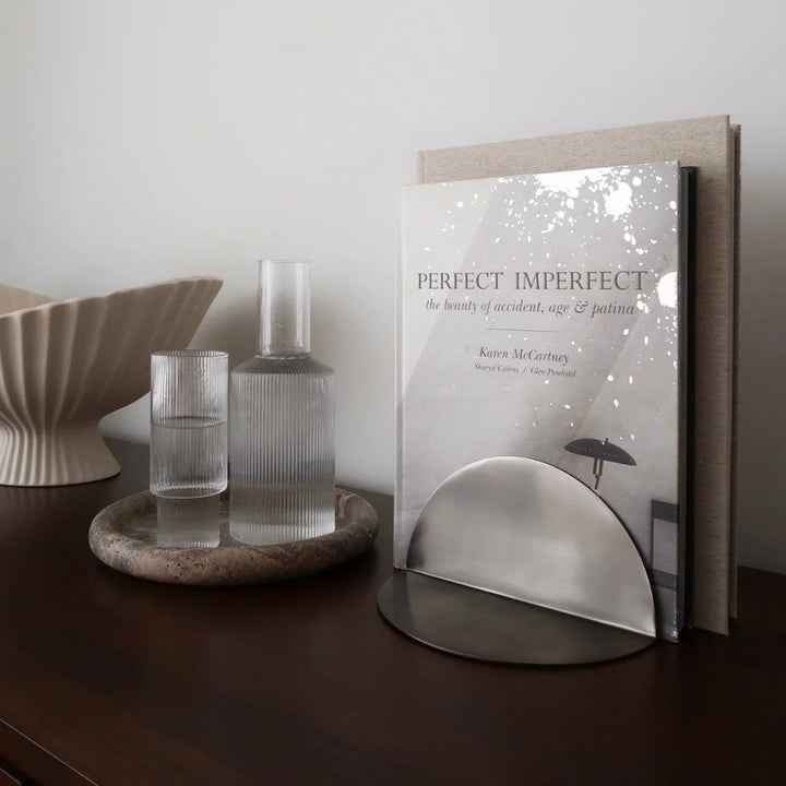 BEHR & CO Bookends Nickel (Set of 2)