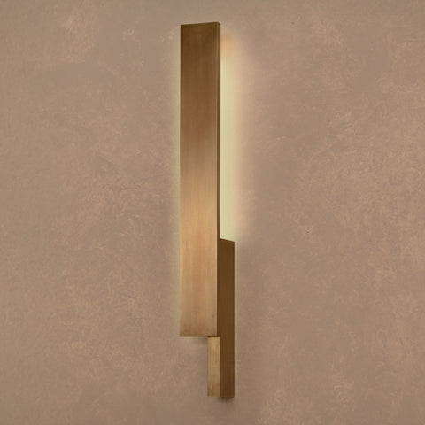 PRE-ORDER │ BEN-TOVIM DESIGN Bloc Wall Sconce, Left, Aged Brass