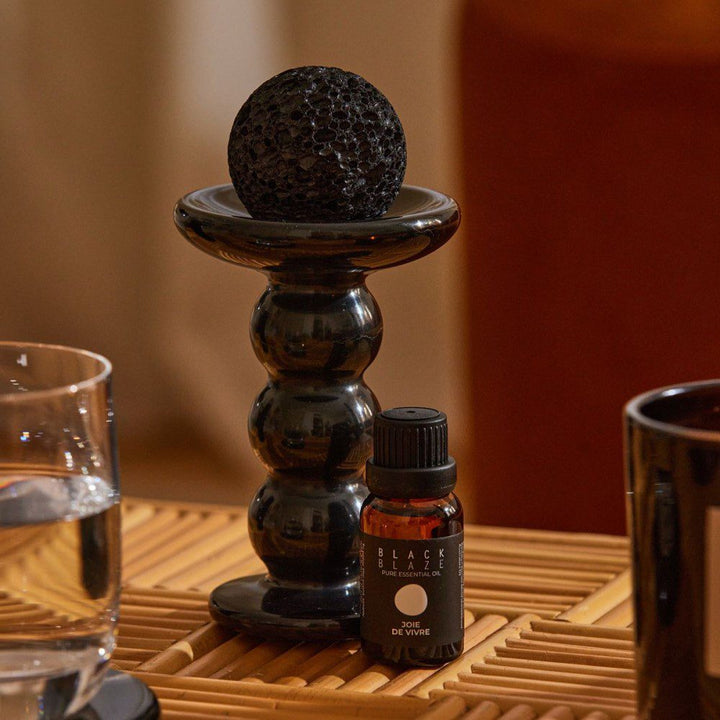 BLACK BLAZE Halo Lava Rock Diffuser Set, Vetiver & Fig