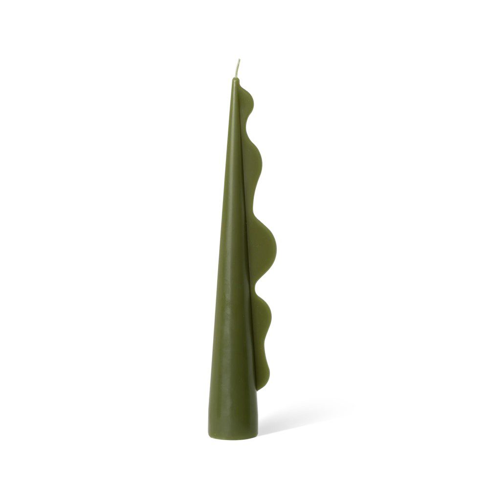 BLACK BLAZE Seaweed Pillar Candle, Olive