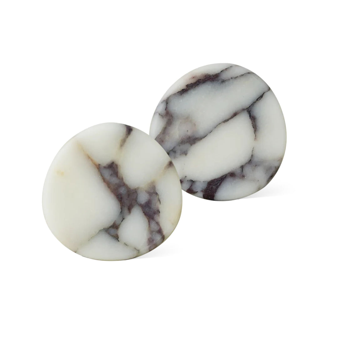 BLACK BLAZE Stone Coasters, Calacatta Viola (Set of 2)