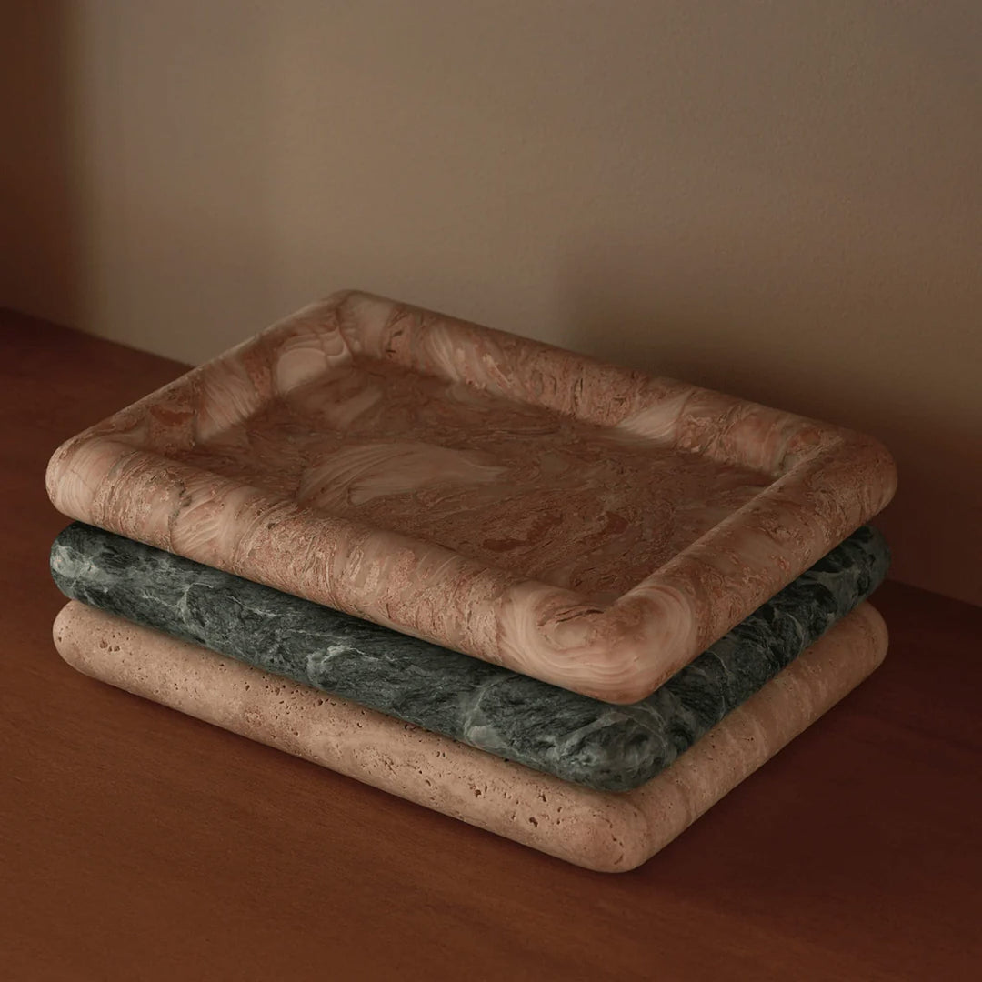 BLACK BLAZE Halo Rectangle Tray, L 25cm, Fossil Pink