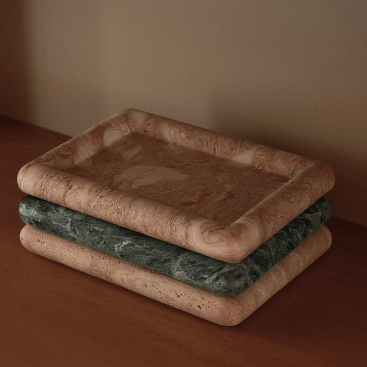 BLACK BLAZE Halo Rectangle Tray, L 25cm, Fossil Pink