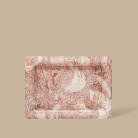 BLACK BLAZE Halo Rectangle Tray, L 25cm, Fossil Pink