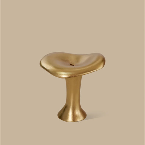 BLACK BLAZE Mushroom Incense Burner, Gold