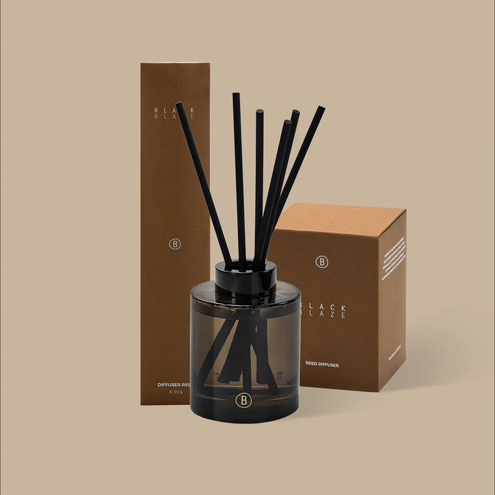 BLACK BLAZE Vetiver & Fig Reed Diffuser, Black