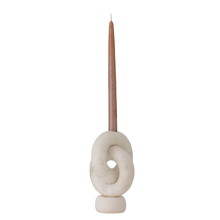 BLOOMINGVILLE Goa Marble Candle Holder, White