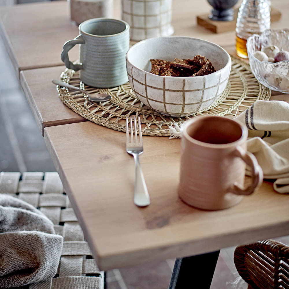 A style image of Hewan classic bowls set of 2 on a dining table.