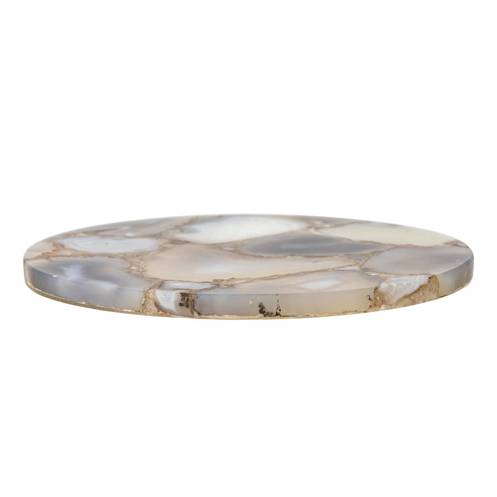 BLOOMINGVILLE Himalaya Agate Tray, Brown Ø28cm