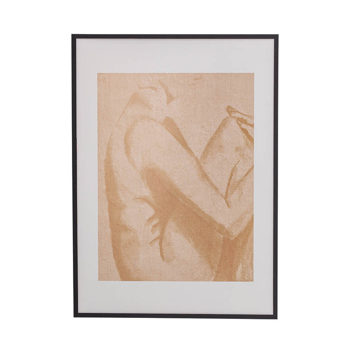 Marionn illustration art print with a black frame