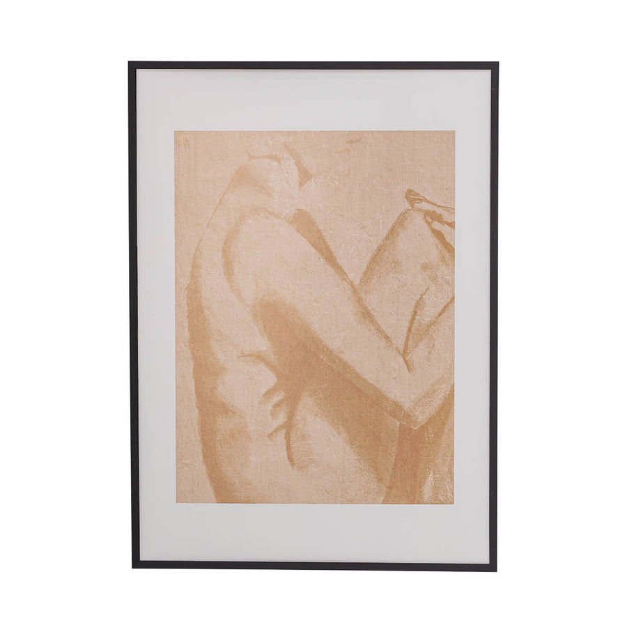 Marionn illustration art print with a black frame