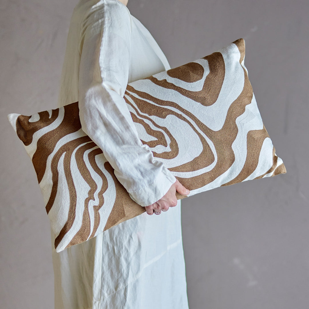 BLOOMINGVILLE Aba Cushion, Nature, 60x35cm