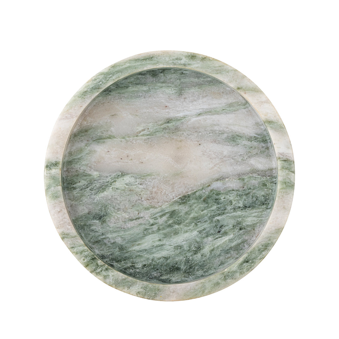 BLOOMINGVILLE Ivette Marble Tray, Green, D20cm