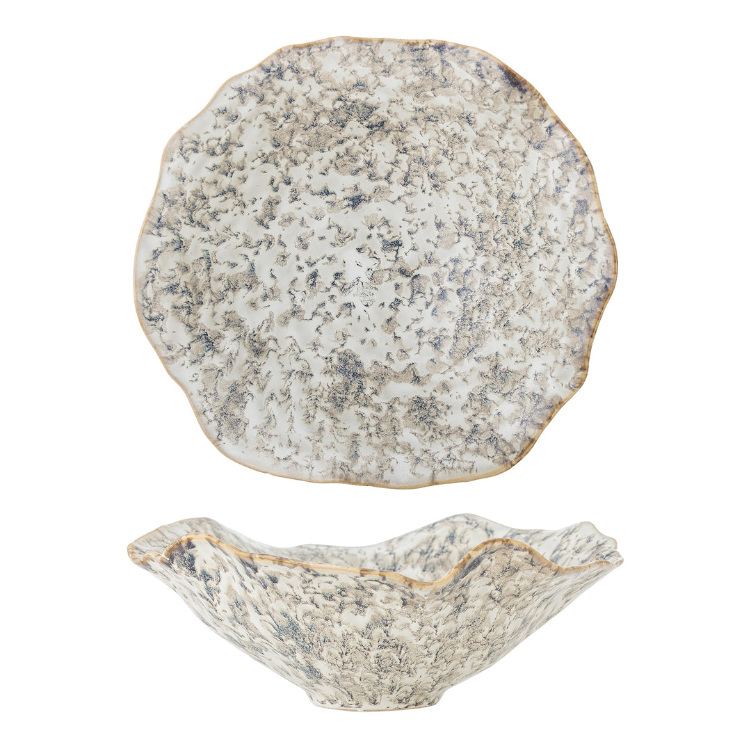 BLOOMINGVILLE Lennon Stoneware Bowl Ø27cm, Grey
