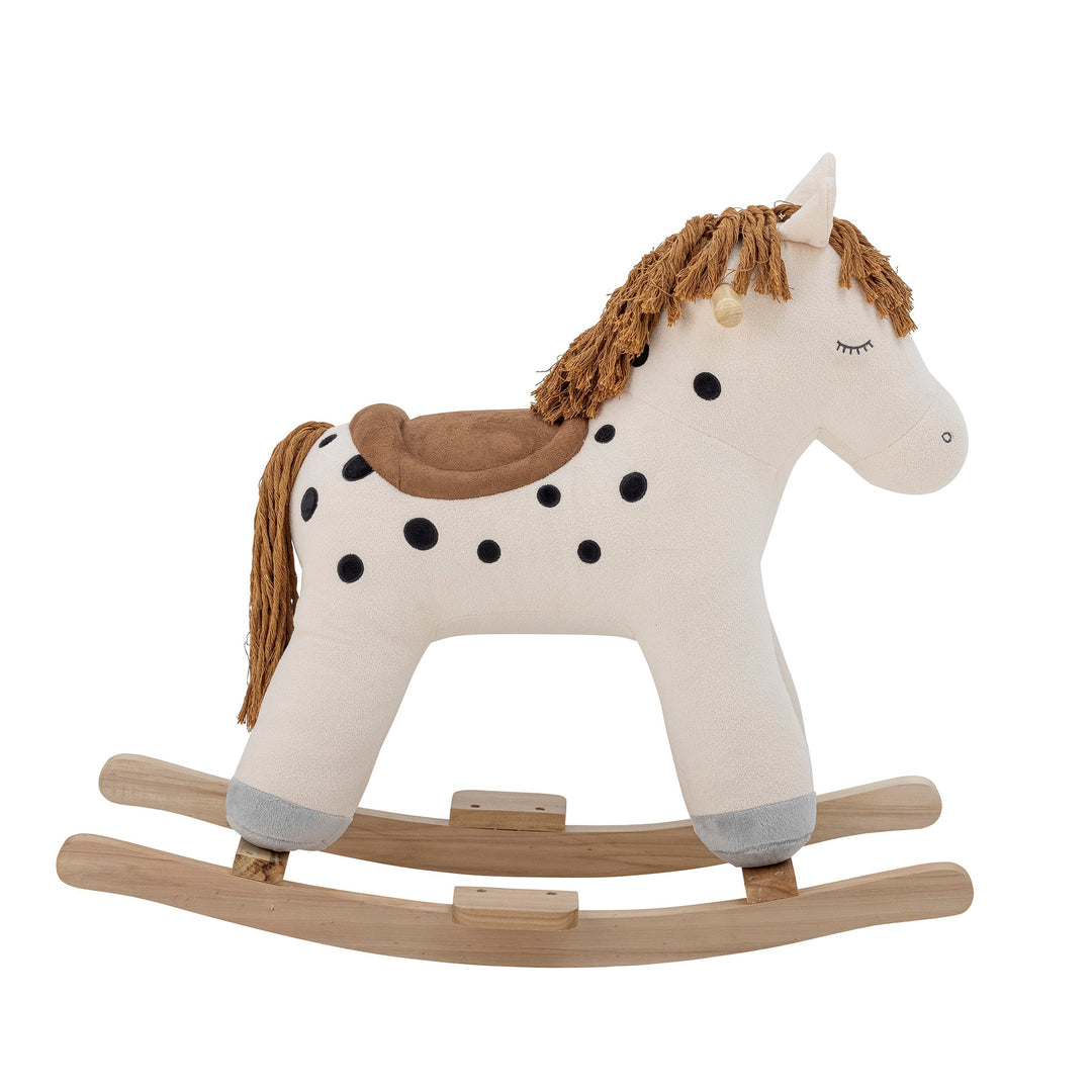 BLOOMINGVILLE Merlen Kids Rocking Horse Toy, White