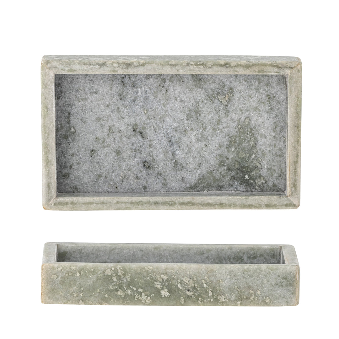 BLOOMINGVILLE Majsa Marble Tray, L17.5x10cm, Green