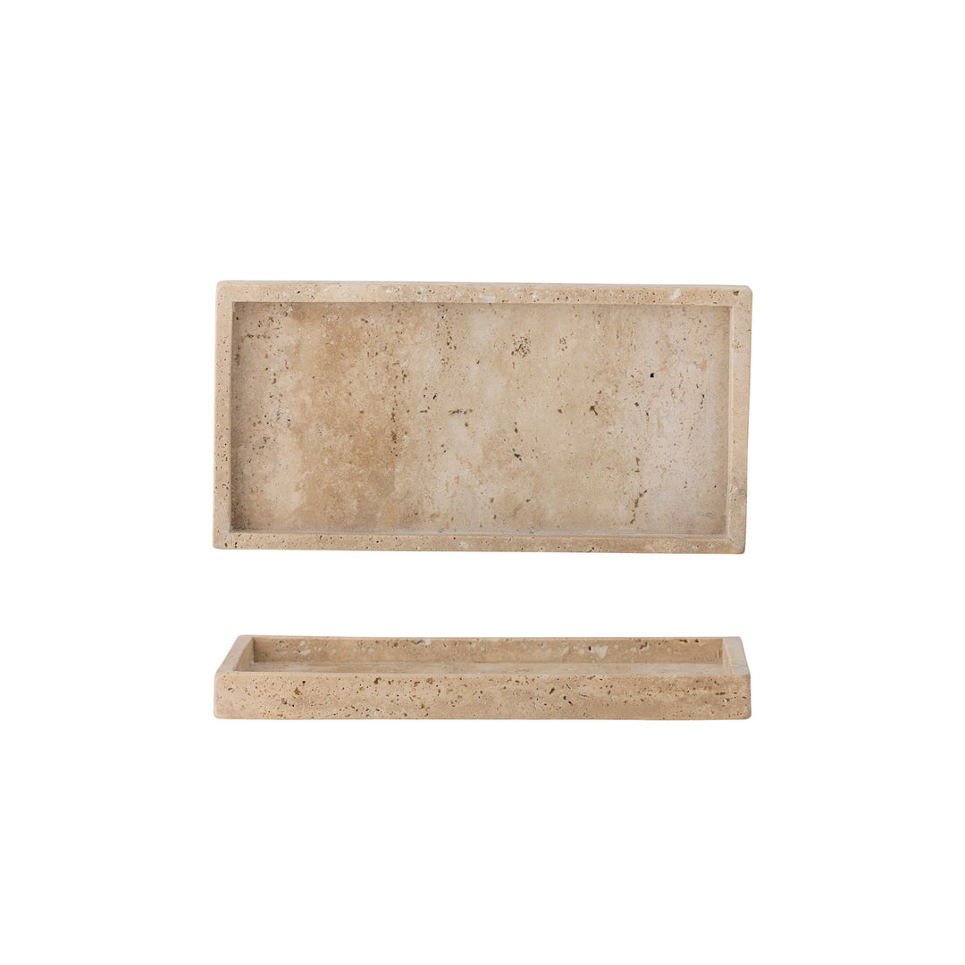 BLOOMINGVILLE Majsa Travertine Tray, L30.5cm, Nature