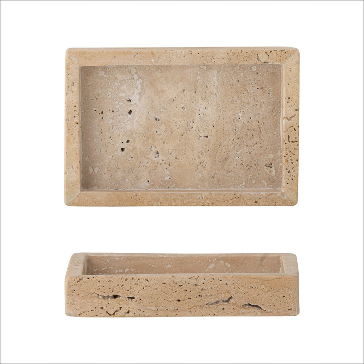 BLOOMINGVILLE Majsa Travertine Tray, L15 x W10 cm, Nature