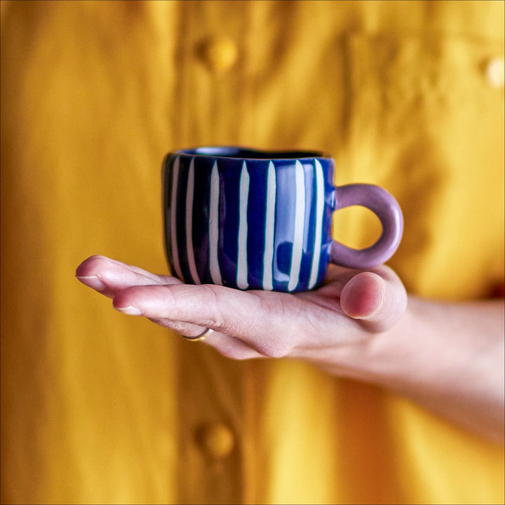 BLOOMINGVILLE Nini Stoneware Espresso Mini Cup, Blue