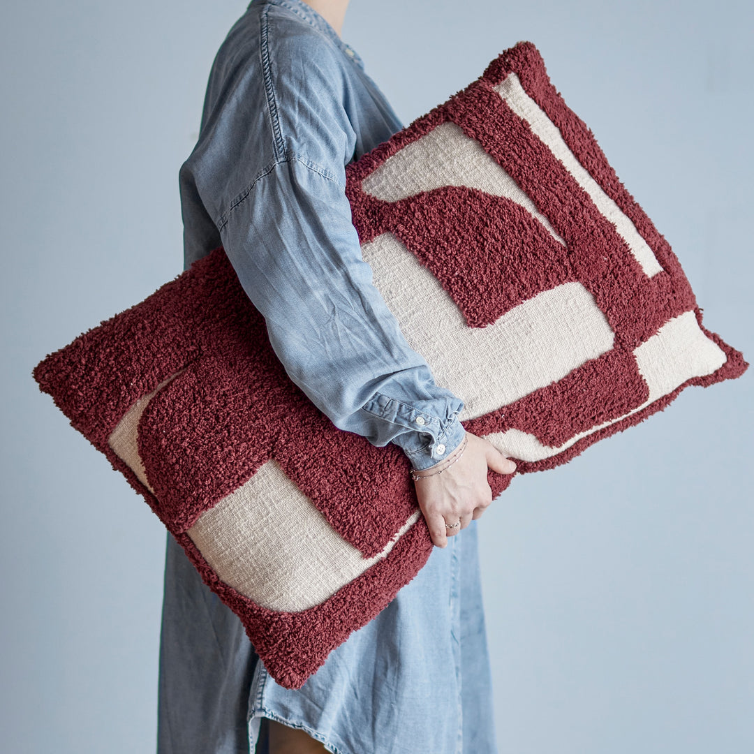 BLOOMINGVILLE Olica Cushion, Red, 60x40cm