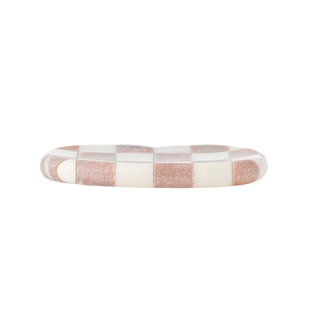 BLOOMINGVILLE Petrea Marble Tray, Rose, L22 cm