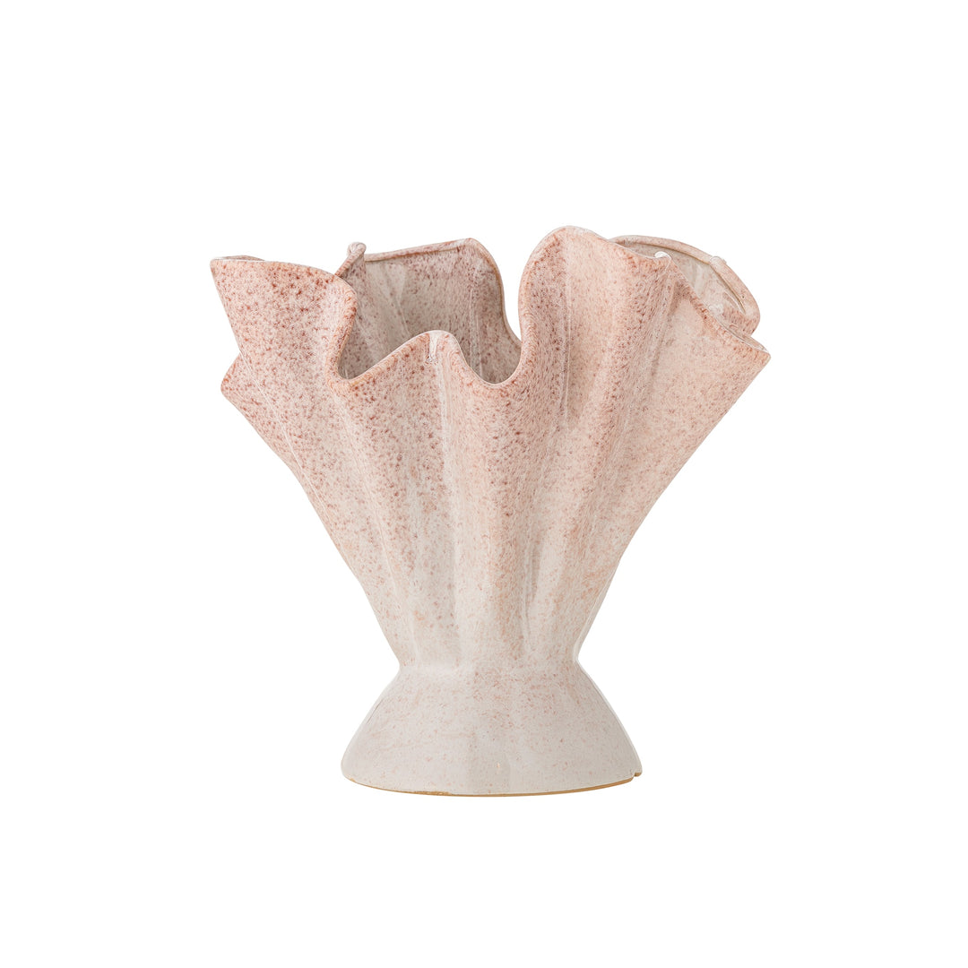 BLOOMINGVILLE Plier Stoneware Vase, H29cm, Rose
