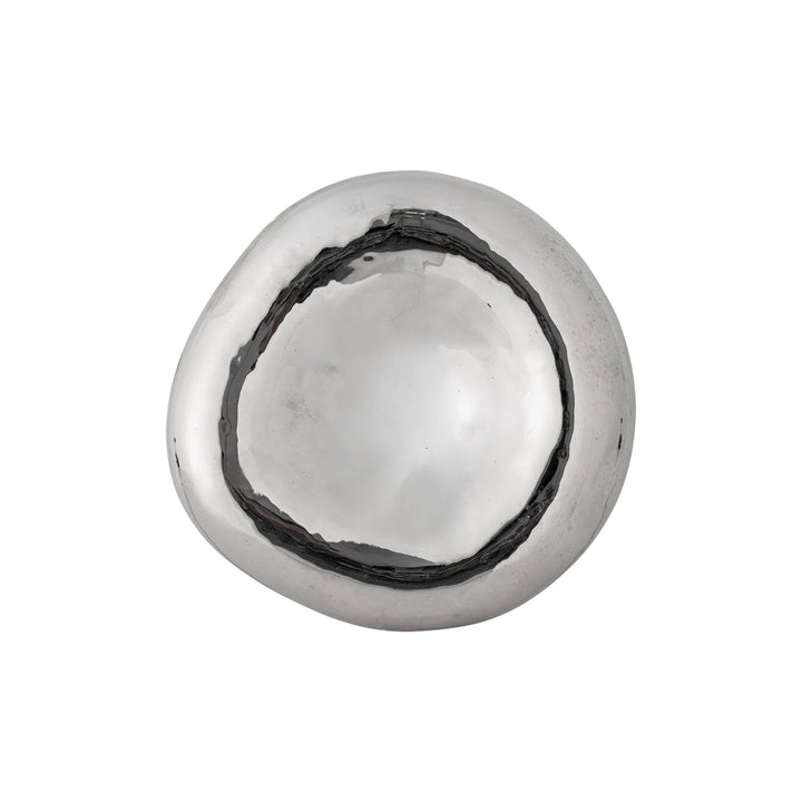 BLOOMINGVILLE Shine Stoneware Bowl, D18cm, Chrome/Silver