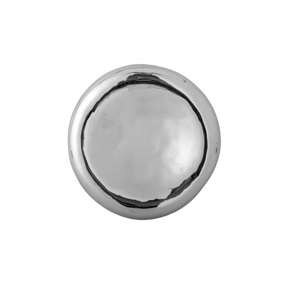 BLOOMINGVILLE Shine Stoneware Bowl, Chrome/Silver, D23cm