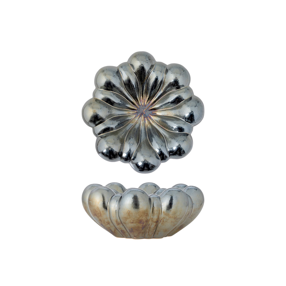 BLOOMINGVILLE Sheeran Bowl, Silver, D31.5cm